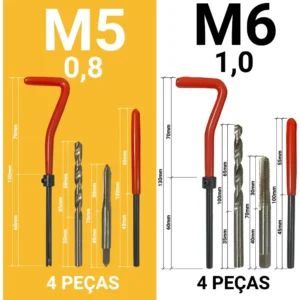 Kit Jogo Chave Helicoil Reparo Rosca Postica M5 - Imagem 4