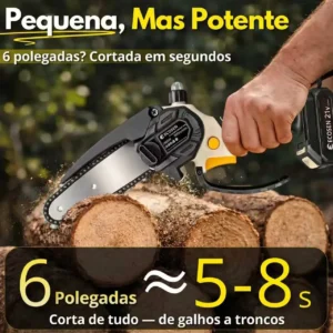 Motosserra Eletrica Sem Fio 6 8 Polegadas 21V Com - Imagem 12