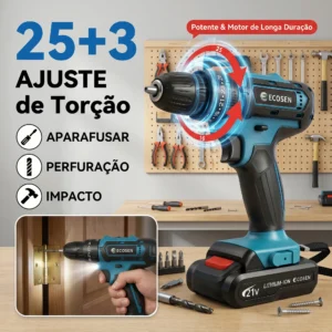 Furadeira Parafusadeira Impacto 3 Em 1 21V 6500Mah - Imagem 8