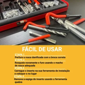 Kit Jogo Chave Helicoil Reparo Rosca Postica M5 - Imagem 6