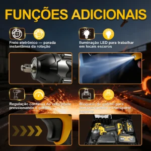 Chave De Impacto Sem Fio 850Nm - Imagem 6