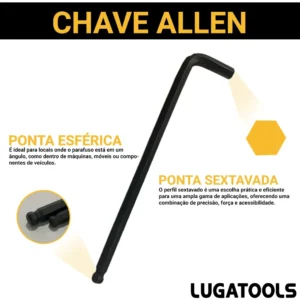 Kit Jogo Chave Torx L Longa E Allen Torque Bola 18 - Imagem 5