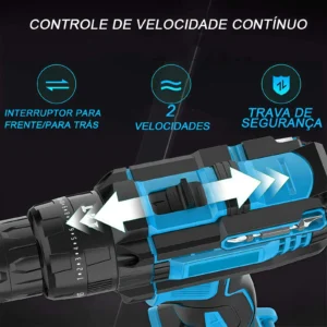 Parafusadeira Furadeira De Impacto 21V Sem Fio Com - Imagem 8