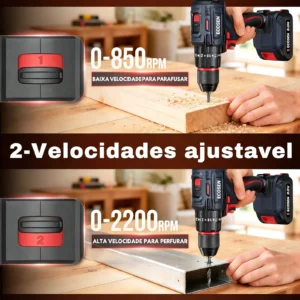 Furadeira Parafusadeira Sem Escovas 21V 85N M Com - Imagem 9
