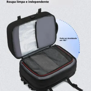 Mochila Unisex Grande Capacidade Bloqueio De - Imagem 12