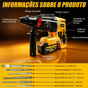 Martelo Perfurador Sem Fio 20V - Imagem 4