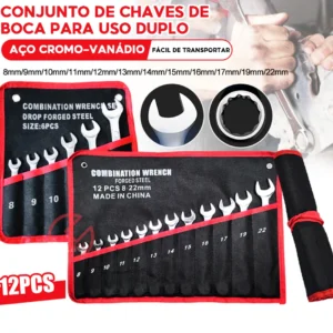 Conjunto De Chaves Combinadas Em Aco Carbono