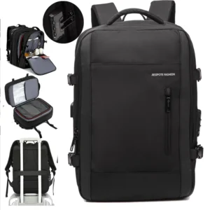 Mochila Unisex Grande Capacidade Bloqueio De