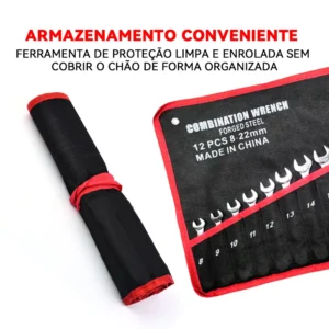 Conjunto De Chaves Combinadas Em Aco Carbono - Imagem 9