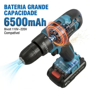 Furadeira Parafusadeira Impacto 3 Em 1 21V 6500Mah - Imagem 10