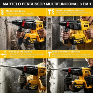 Martelo Perfurador Sem Fio 20V - Imagem 7