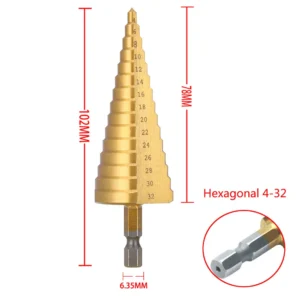 4 32Mm 4 20Mm Hss Titanio Revestido Passo Broca De - Imagem 13