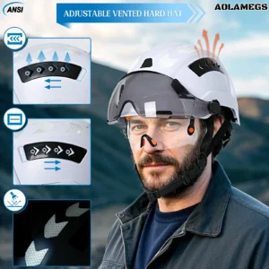 Capacete De Seguranca De Construcao Ce Com Oculos - Imagem 4