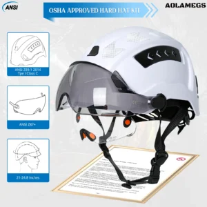 Capacete De Seguranca De Construcao Ce Com Oculos - Imagem 2