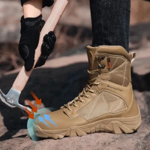 Botas De Trabalho Anti Esmagamento De Cano Alto Ao - Imagem 13
