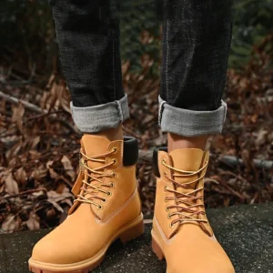 Botas Masculinas De Cano Alto De Alta Qualidade - Imagem 9