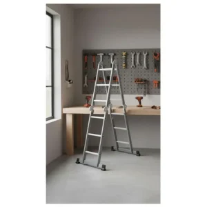 Escada De Aco E Aluminio Multiuso 4X3 Com - Imagem 4