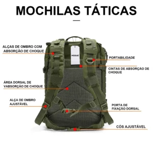 Mochila Tatica Ao Ar Livre A Prova Dagua Grande - Imagem 9