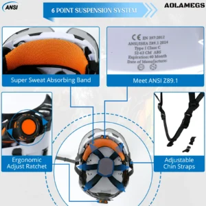 Capacete De Seguranca De Construcao Ce Com Oculos - Imagem 13