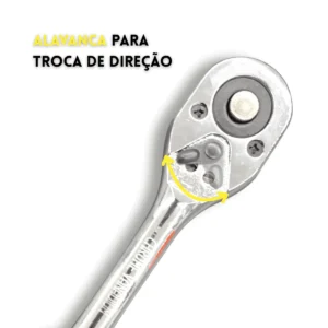 Chave Catraca Encaixe 1 4 Reversivel Cabo - Imagem 6