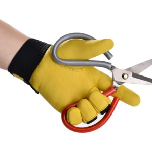 Luvas De Trabalho Em Couro De Vaca Protecao De - Imagem 14