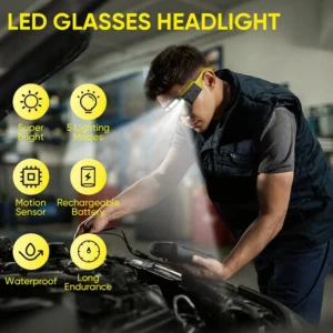 Oculos De Seguranca Led Recarregaveis Com Farois - Imagem 17