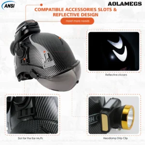 Capacete De Seguranca Em Fibra De Carbono Ce Com - Imagem 5