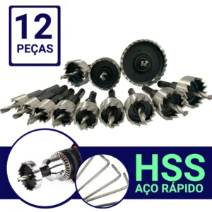 Kit Jogo Brocas Serra Copo 12 Pcs 15 A 50 Mm Furar