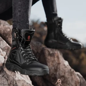 Botas De Trabalho Anti Esmagamento De Cano Alto Ao - Imagem 19