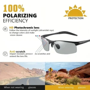 Oculos De Sol Polarizados Com Funcoes Visuais Para - Imagem 9