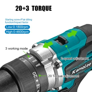 Kamolee Brushless Broca Eletrica Impacto Ice - Imagem 6