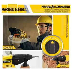 Martelo Pneumatico 26Mm Leve 3 Funcoes 110V 220V - Imagem 8